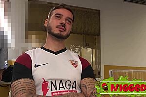 jennifer dominic's massive 3-kilo tits as mulatto latina DEEPTHROATS and deflowers young man's MONSTER COCK in interracial doggystyle