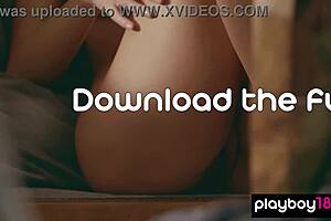 margo dumas peels off her lace lingerie showing huge natural tits