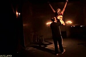 Skinny Slave On Leash Follows Master Outdoor For Spanking Submission.