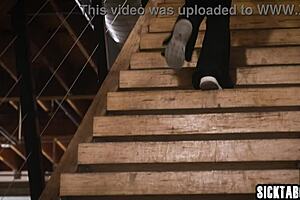 pervy alison rey worships feet then fucks big tits milf in casting