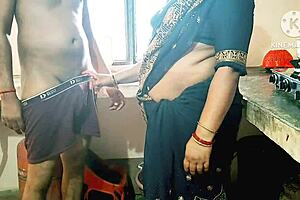 desi bhabhi's big tits bounce as horny milf fucks boys with monster cock facials