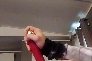 Suggestive Solo Tease With Pulsing Vibrator Toy Fun