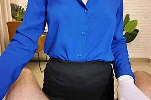 nympho teacher grabs student's monster cock to demonstrate condom use perfectly