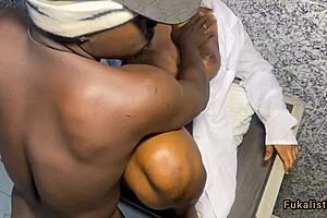 Bbc patient bends big tits ebony doctor over for intense office doggystyle pounding