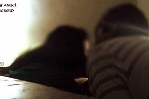 Amateur fat Latina housewife humiliates small-cock husband with bisexual blowjob cuckold