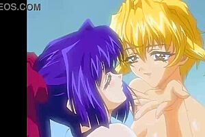 two cute blondes moan passionately while exploring each other in bed