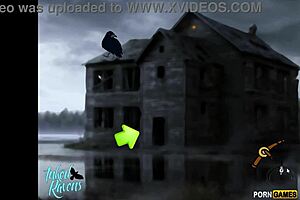 Tattooed babe with huge shaved tits and smooth pussy invites you to play inked ravens close-up tease