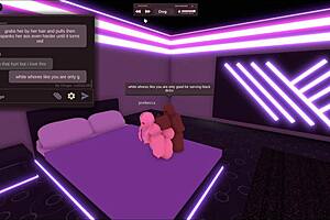 Wanna see this blonde slut cheat with my huge black cock in Roblox?