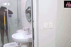 Horny Babe Fucks Househelp Cocks!