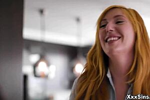 lauren phillips helps teen neighbors maya woulfe and lily larimar with first lesbian fun 😘👭🔥