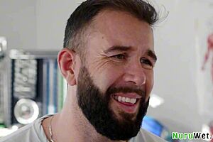 Anna Claire Clouds Prepares Client For Petite Nuru Massage