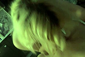 after the movie she drops to knees deepthroating my cock like a pro college slut