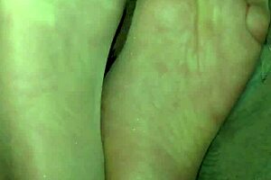 Chubby German Feet Tease in Sheer Pantyhose