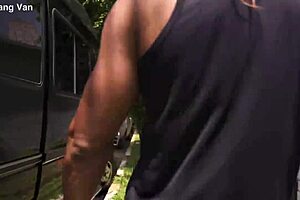 Tight 18+ teen ass gets utterly destroyed by monster cock in bang van ride