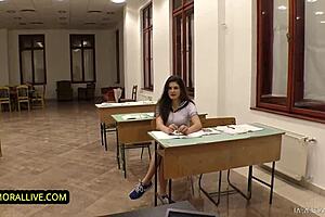 behind scenes curvy college coed francesca dicaprio rough exam fuck