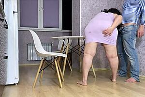 old bbw milf bends for raw amateur anal pounding