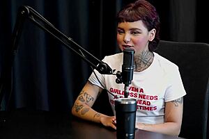 Annie Clementine Nervous For Anal Tattoo In Wild Sheer Red Orgy