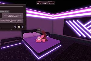 Wanna see this blonde slut cheat with my huge black cock in Roblox?