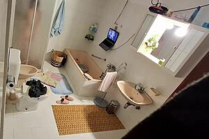 Hidden cam catches my blonde dildo toy masturbation frenzy in bath