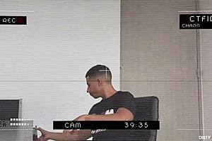 seducing security chief with intense office pounding to get released