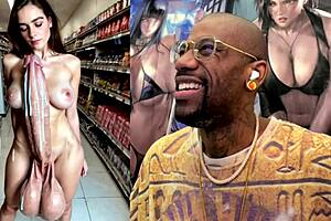 Blonde Trans Girl Deepthroats Thick Cock Handsfree Cums Store Anal