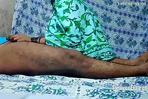 Russian couple with big natural tits enjoys intense bedroom sex