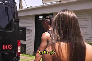 Tight 18+ teen ass gets utterly destroyed by monster cock in bang van ride