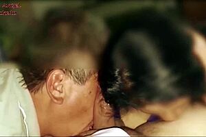 Amateur fat Latina housewife humiliates small-cock husband with bisexual blowjob cuckold