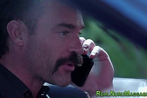 wet messy masseuses stroke big loads in nuru group play