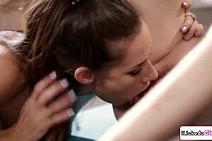 Lesbian Babes Feel Pure Bliss Licking MILF Yoga Instructor's Pussy