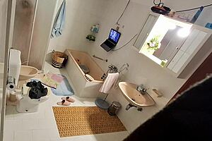 Hidden cam catches my blonde dildo toy masturbation frenzy in bath