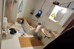 Hidden cam catches my blonde dildo toy masturbation frenzy in bath