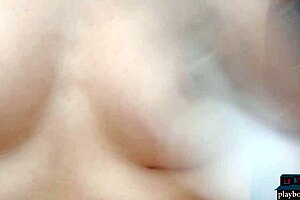 hey, don't you love my perfect natural tits? this all-natural brunette playboy model jessi fierce strips outdoor... wanna see?