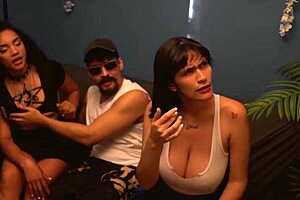 mi amiga's boyfriend fucks me squirting passionate threesome