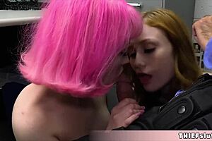 caught the influencer shoplifter and her assistant... now for that special punishment! 😈🍑🔥