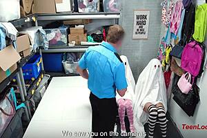 Security guard turns ghost thieves into wild threesome