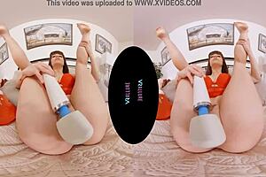 vrallure brunette in perfect valentine outfit rides toys