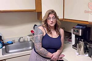 Milf shares cozy bed with overnight guest