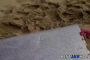 MEGUMI HARUKA SUCKS AND FUCKS HARD IN GARAGE JAV!