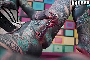 German goth newbie tries first anal with huge cock