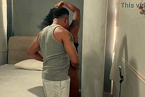 Ebony Brunette Big Ass Gets Fucked by Sneaky Black Stud