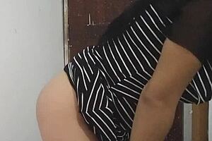 Hey sexy latina bride flashes ass dancing before wedding casting