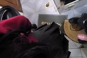 Secret latina bathroom hookup caught on homemade video