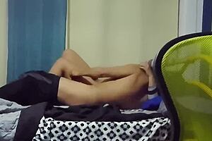 first time flight attendant shakes her sexy latina ass on bed deliciously