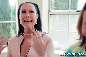 milf gags on young stud's monster cock deepthroat pov