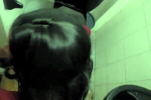 Secret latina bathroom hookup caught on homemade video