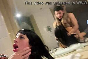 petite latina slut endures bathroom slaps rough humiliation