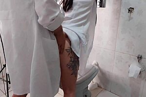 Nurse Fucks Hung Doctor in Hospital Bathroom