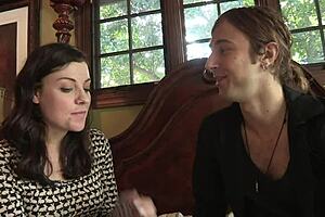 Blonde Milf Rides Huge Cock in Fishnets and Heels!