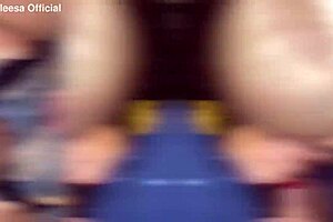 Homemade threesome with curvy blonde and black stud